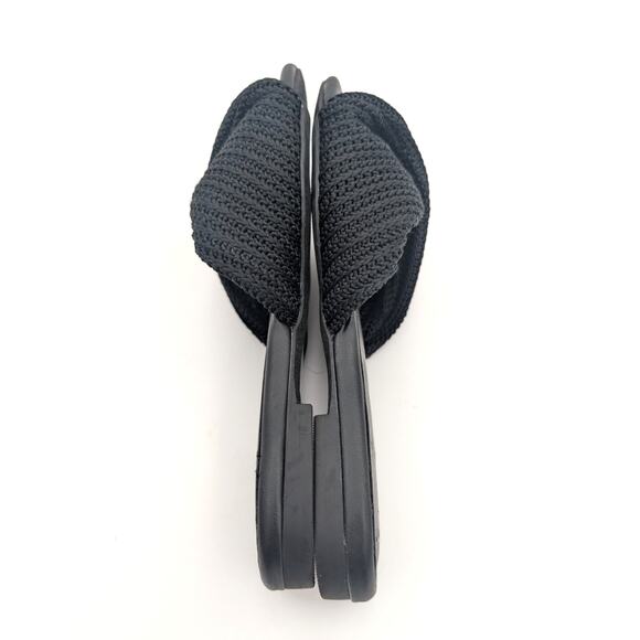 Nordstrom Chantelle Slide Sandal Women's Twist Front Black Size US5.5M EU36 - Picture 5 of 8